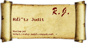 Rátz Judit névjegykártya